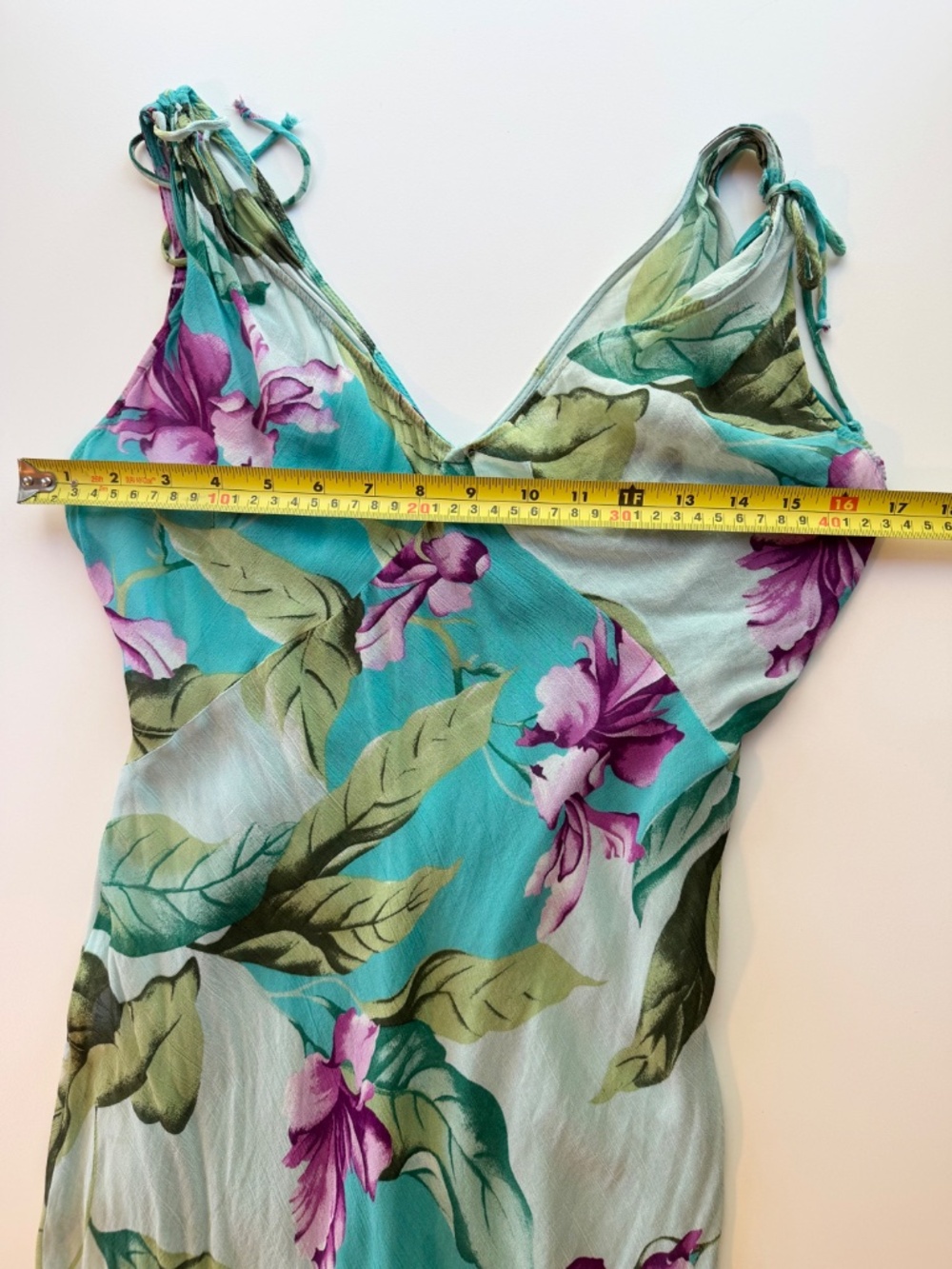 Jean Basic Turquoise Tropical Floral Maxi Dress - Picture 7 of 9